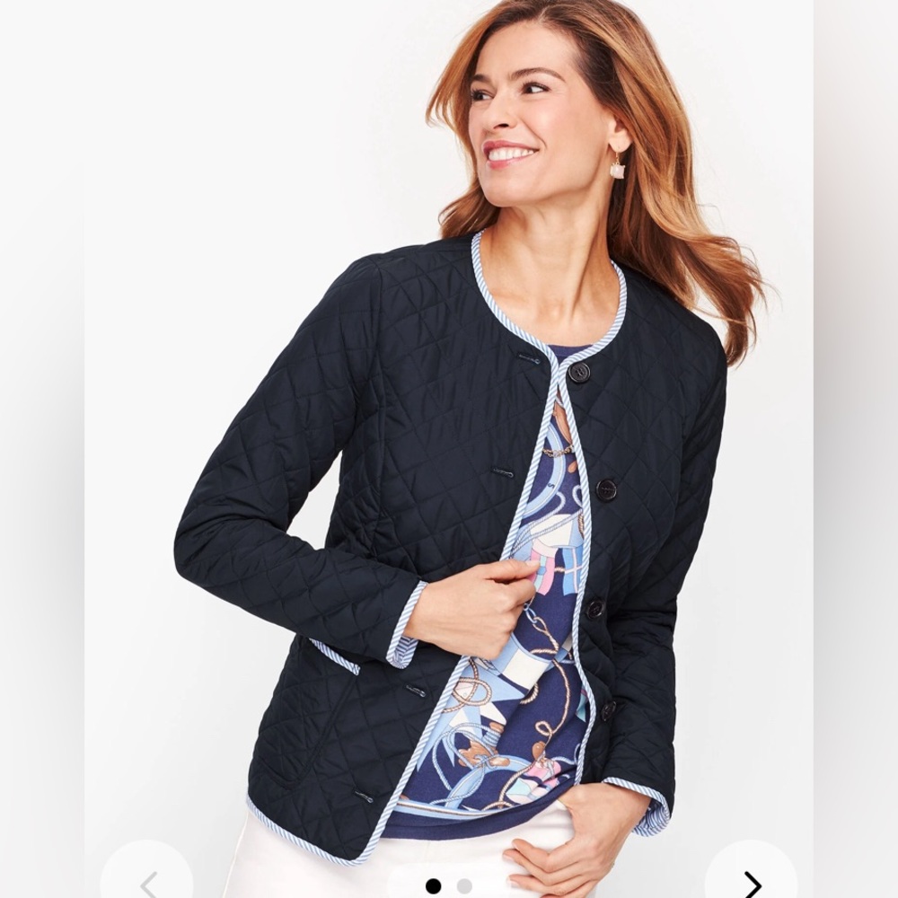 Talbots diamond quilted lightweight jacket! Brand new without tag! Boxy! Size XS - Picture 11 of 17